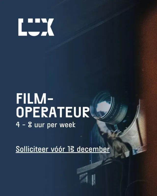 Wij zoeken een filmoperateur (4–8 uur p/w)!

Ben jij technisch handig, houd je van film én werk je graag zelfstandig? Dan is dit jouw kans om achter de schermen mee te draaien bij het grootste arthouse van Europa. 🎬

Solliciteer t/m zondag 13 december via sollicitatie@lux-nijmegen.nl 

#werkenbijoux #nijmegen #vacaturealert #culturelevacature