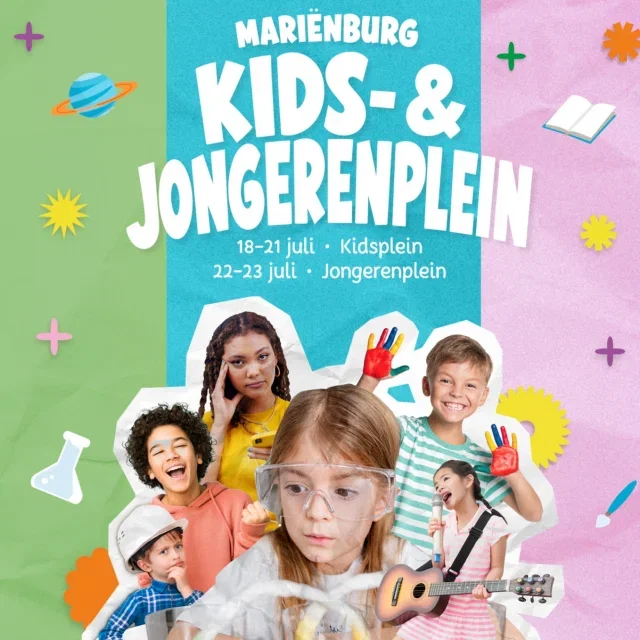 Tijdens de Vierdaagsefeesten vind je op het Mariënburgplein een uitgebreid programma voor kinderen en jongeren. Van verhalen en muziek op het Kids Podium tot proefjes en techniek in het Kids Lab. En natuurlijk doen wij mee.

Op woensdag vieren we Roze Woensdag Jong! 🌈 En op donderdag staat het Jongerenplein in het teken van techniek, sport en innovatie. 

📅 18 t/m 23 juli
📍 Mariënburgplein & LUX
🎟️ Gratis toegankelijk

Door onze krachten te bundelen met o.a. deze organisaties @gemeentenijmegen @radboud_uni @radboudumc @lifeportnl @han.nl @bibliotheekgelderlandzuid, is er een uitgebreid, uniek en gevarieerd programma op het gebied van educatie, onderzoek, cultuur, geschiedenis, sport, techniek en innovatie.