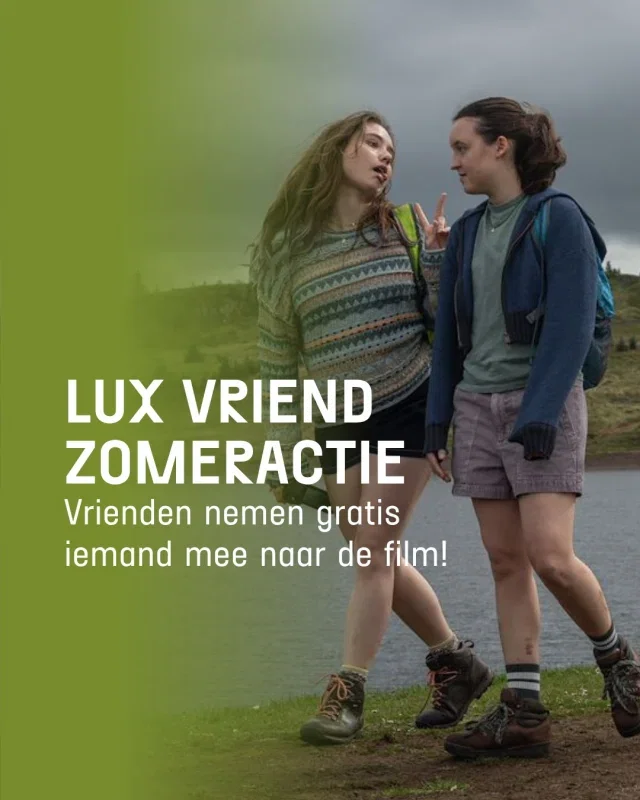 Tot en met woensdag 2 september mag je als LUX Vriend één keer gratis iemand meenemen naar onze reguliere filmvoorstellingen. Ben je nog geen vriend? Voor €25,- per jaar help je ons cultuur in Nijmegen te blijven ondersteunen. In ruil daarvoor krijg je o.a. altijd €3,- korting op onze programma's. Zullen we vrienden worden?🫶

#LUX #LUXNijmegen #LUXVriend